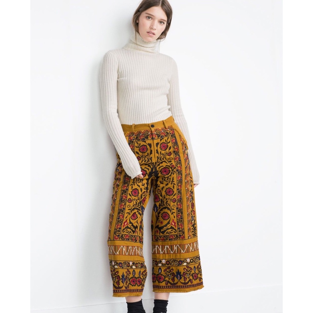 Floral Wide Leg Pants